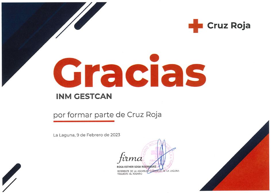 Cruz roja e INM Gestcan